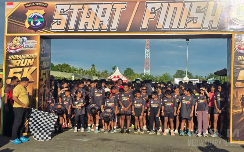 Tumbuhkan Budaya Sehat, Polda Papua Tengah Gelar Bhayangkara Fun Run 5K