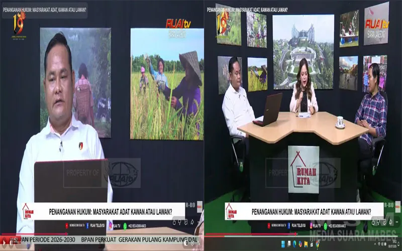 Talkshow Ruai TV, Dirkrimum Polda Kalbar Bahas Penegakan Hukum dan Masyarakat Adat