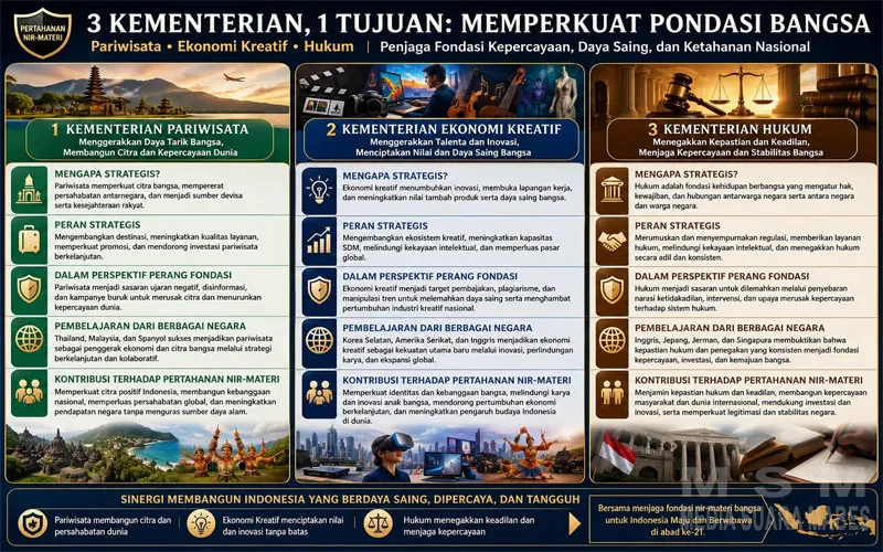 Perkuat Pertahanan Nir-Materi, Brigjen (Purn.) MJP Hutagaol Soroti Peran Strategis Pariwisata, Ekonomi Kreatif, dan Hukum