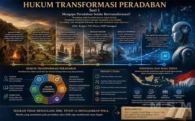 Brigjen TNI (Purn.) MJP Hutagaol Perkenalkan Konsep “Hukum Transformasi Peradaban”, Soroti AI hingga Geopolitik Global
