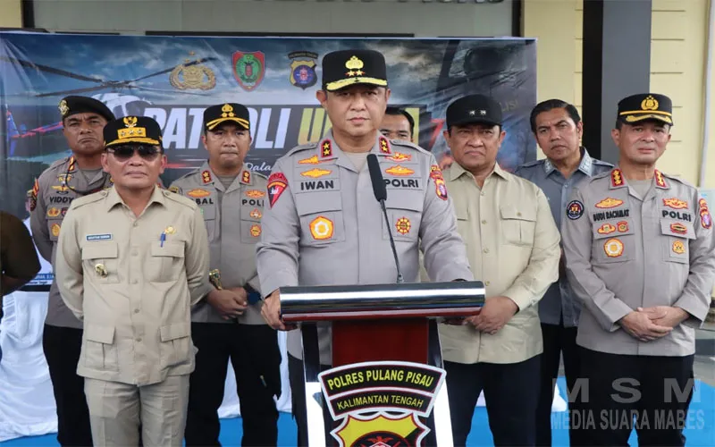 Kapolda Kalteng Bersama Gubernur Terjun Langsung Antisipasi Karhutla di Pulpis Lewat Patroli Udara