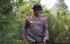 Kapolda Kalteng Turun Langsung Padamkan Api di Tumbang Nusa