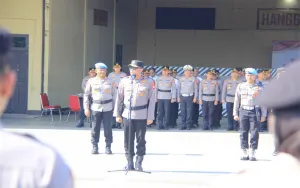 Antisipasi Bencana Alam Personil Polda Kalbar Laksanakan Latihan Alarm Siaga