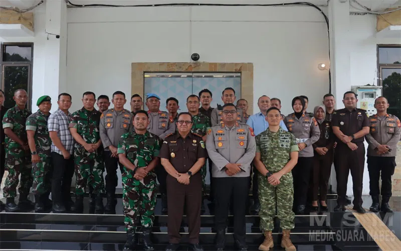 Polres Kampar & 12 Polsek Kompak Jalin Silaturahmi Dengan TNI, Kejaksaan