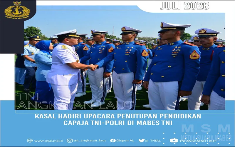 Kasal Hadiri Penutupan Pendidikan Capaja TNI-Polri, 1.173 Perwira Muda Siap Mengabdi untuk Indonesia Emas 2045