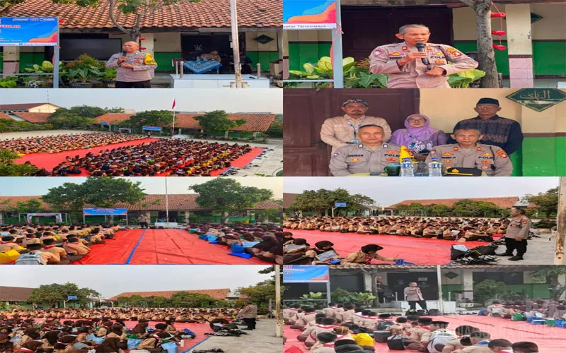 Polsek Tarumajaya Gelar Program Police Go To School di SMPN 2 Tarumajaya Saat Kegiatan MPLS