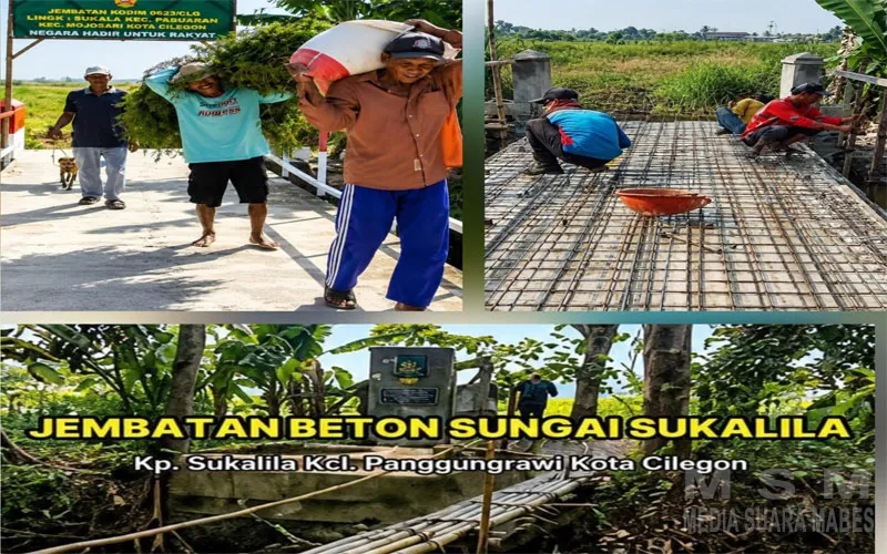 Kodim 0623/Cilegon Bangun Jembatan Beton Sungai Sukalila, Permudah Akses dan Tingkatkan Kesejahteraan Masyarakat