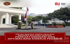 Dirjen Renhan Kemhan Pimpin Upacara Bendera Bulanan, Pegawai Diminta Optimalkan Kinerja Semester II 2026