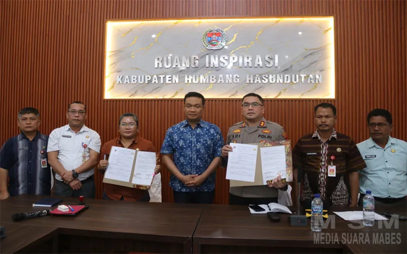 Pemkab Humbahas dan Polres Teken NPHD Pengamanan Pilkades Serentak 2026