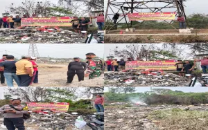 Bhabinkamtibmas dan Babinsa Bersama Ketua BPD, Kadus 03, dan Aparatur Desa Gelar Jumsih di Kampung Pamahan Bulak