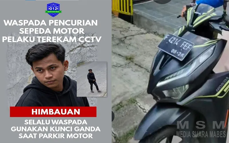 Siang Bolong Motor Raib! Pencurian Makin Marak di Grand Nusa Indah Cileungsi, Aksi dan Wajah Terduga Pelaku Terekam CCTV