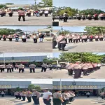 Jelang Pilkades, Jajaran Polsek Tarumajaya Gelar Apel Kesiapan dan Pengamanan