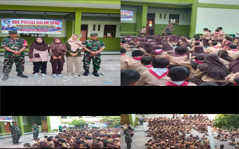 Babinsa Setiamulya dan Pahlawan Setia Berikan Edukasi Anti-Perundungan kepada Siswa SDN Bintara Jaya IV