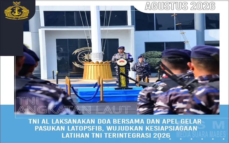 Pangkoarmada RI Pimpin Doa Bersama dan Apel Gelar Pasukan Latopsfib TNI Terintegrasi TA 2026