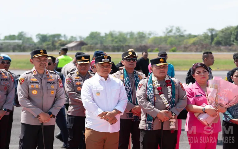 Bersama Forkopimda, Kapolres Ketapang Sambut Kedatangan Kapolda Kalbar di Bumi Ale-Ale Kabupaten Ketapang
