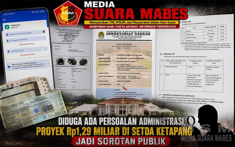 Diduga Ada Persoalan Administrasi, Proyek Rp1,29 Miliar di Setda Ketapang Jadi Sorotan Publik