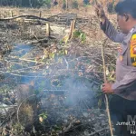 Respon Cepat Cegah Karhutla Personil Polsubsektor Sungai Melayu Rayak Lakukan Groundcheck Titik Api