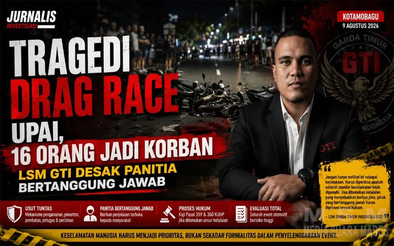 Tragedi Drag Race Upai, 16 Orang Jadi Korban, LSM GTI Desak Panitia Bertanggung Jawab