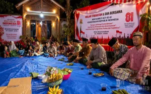 Malam Tirakatan RW 02 Guyangan, Bangsri, Gelar Doa Bersama Sambut HUT ke-81 Kemerdekaan RI