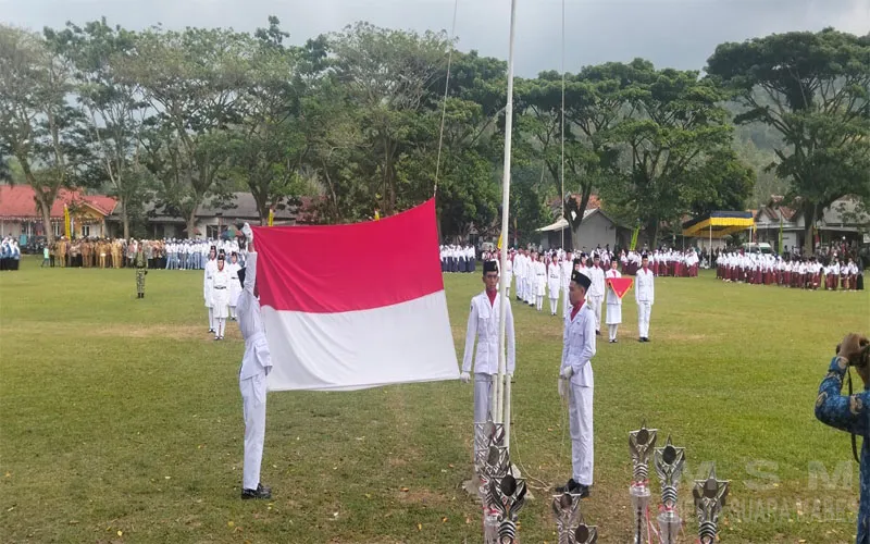 Upacara Detik-Detik Proklamasi Tingkat Kecamatan Punduh Pidada Berjalan Lancar dan Khidmat, Dilanjutkan Persembahan Seni Tari