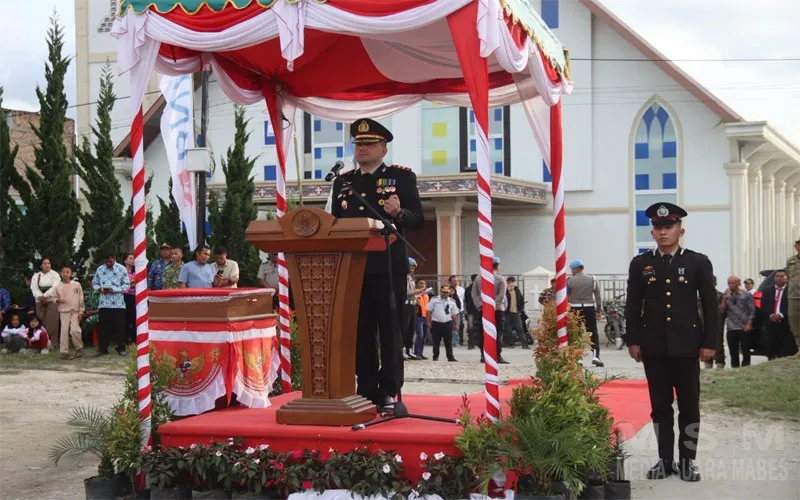 Semangat Kemerdekaan, Polres Humbahas Laksanakan Upacara HUT RI ke-81