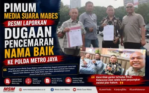 Pimum Media Suara Mabes Resmi Laporkan Dugaan Pencemaran Nama Baik ke Polda Metro Jaya