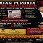 Pardiman Gugat Partai NasDem: Legalitas Pemrosesan Data Pribadi dan e-KTA 2025 Diuji di PN Surakarta