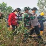Dandim 1202/Singkawang Bersama Forkopimda Terjun Langsung, Api Karhutla Dilawan di Tengah Panas Terik dan Angin