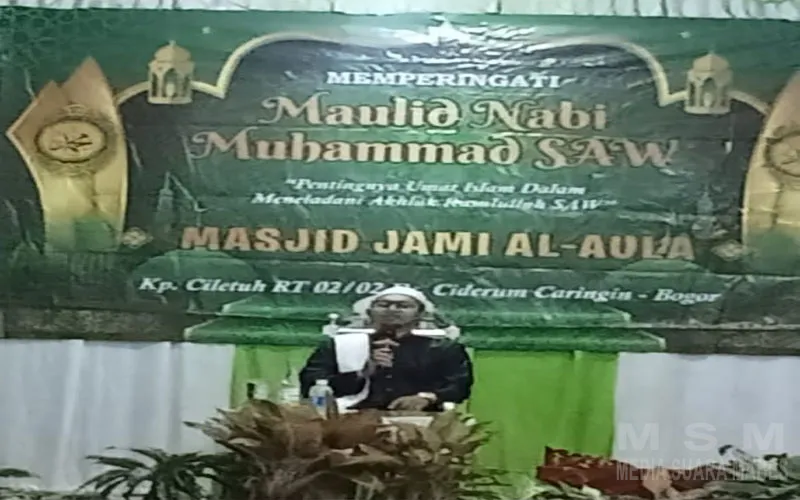Peringatan Maulid Nabi SAW di Masjid Jami Al’Aulia Cileutuh, Tekankan Pentingnya Meneladani Akhlak Rasulullah SAW