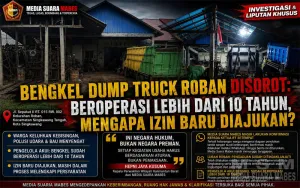 Bengkel Dump Truck Roban Disorot: Sudah 10 Tahun Beroperasi, Mengapa Izin Baru Diajukan?