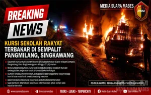 Sejumlah Kursi Sekolah Rakyat Ludes Terbakar di Sempalit Pangmilang, Singkawang