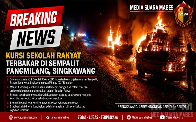 Sejumlah Kursi Sekolah Rakyat Ludes Terbakar di Sempalit Pangmilang, Singkawang