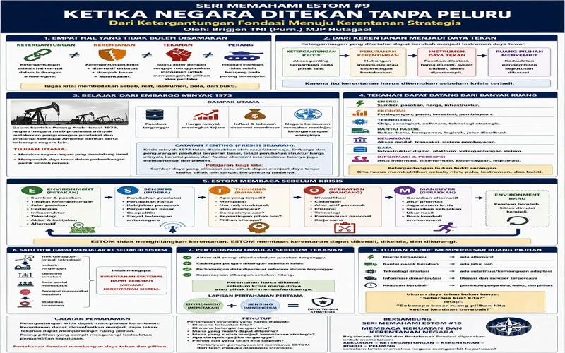 Tekanan Strategis Tak Selalu Memerlukan Peluru, Ketergantungan Negara Bisa Menjadi Kerentanan