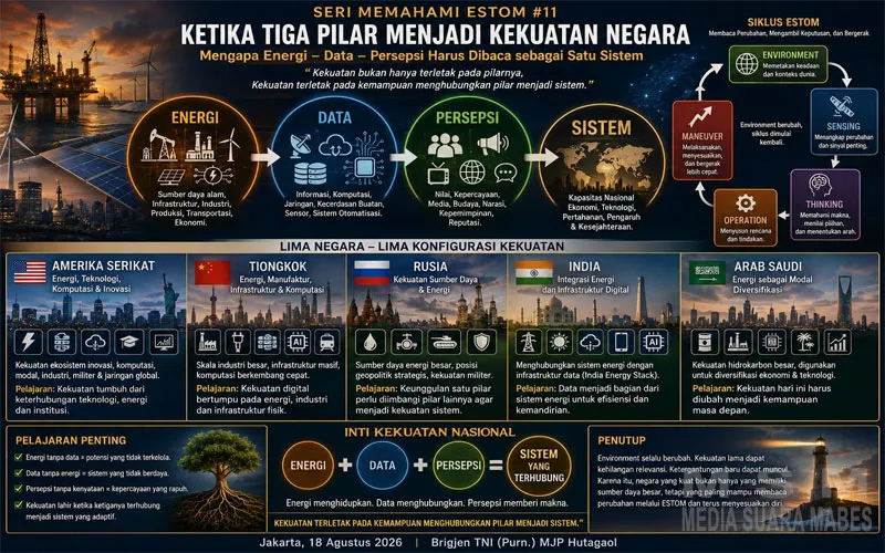 KETIKA TIGA PILAR MENJADI KEKUATAN NEGARA : Energi, Data, dan Persepsi Harus Dibaca sebagai Satu Sistem