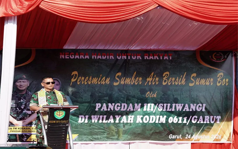 Pangdam III/Siliwangi Resmikan Sumur Bor dan Tinjau Sejumlah Program di Kabupaten Garut