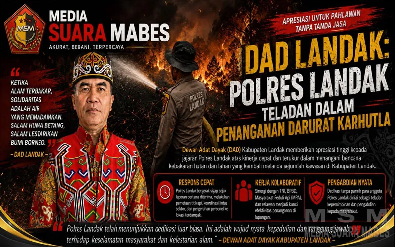DAD Landak: Polres Landak Teladan dalam Penanganan Darurat Karhutla