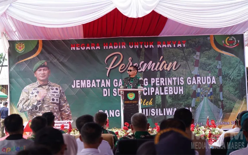 Pangdam III/Siliwangi Resmikan Jembatan Perintis Garuda di Garut, Perkuat Konektivitas dan Kemanunggalan TNI-Rakyat