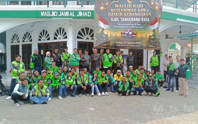 OTR Tangerang Raya Gelar Maulid Nabi dan Dzikir Kebangsaan, Perkuat Silaturahmi Antar-Ojol