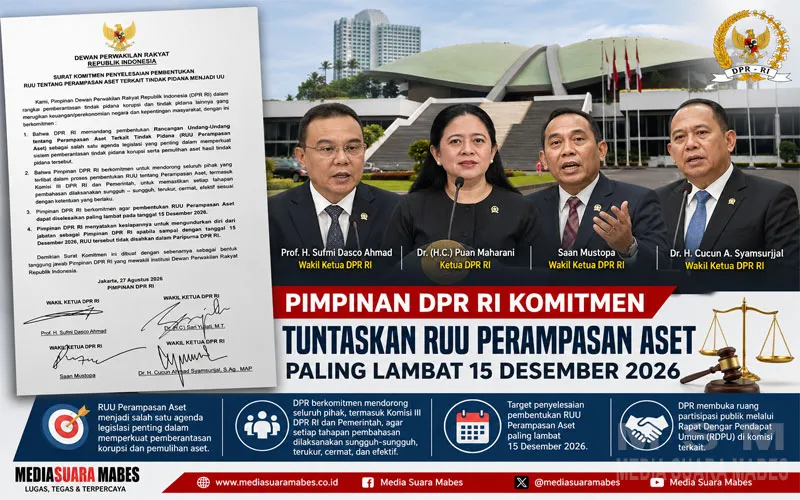 Pimpinan DPR RI Komitmen Tuntaskan RUU Perampasan Aset Paling Lambat 15 Desember 2026