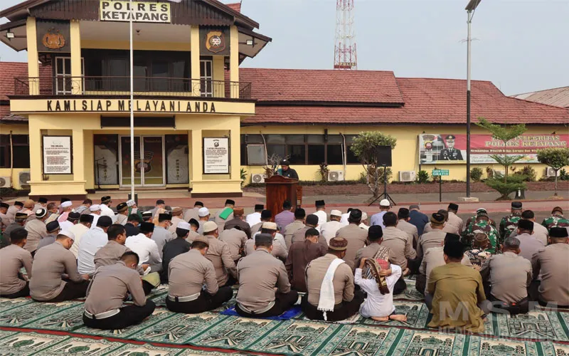 Gelar Sholat Istisqa, Polres Ketapang Bersama Masyarakat Panjatkan Doa Memohon Turunnya Hujan