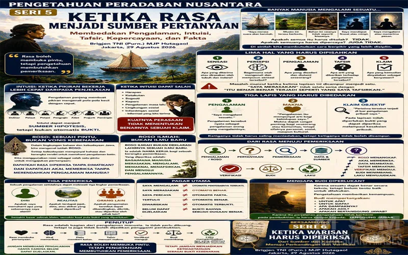 Pengetahuan Peradaban Nusantara Seri 5: Ketika Rasa Menjadi Sumber Pertanyaan