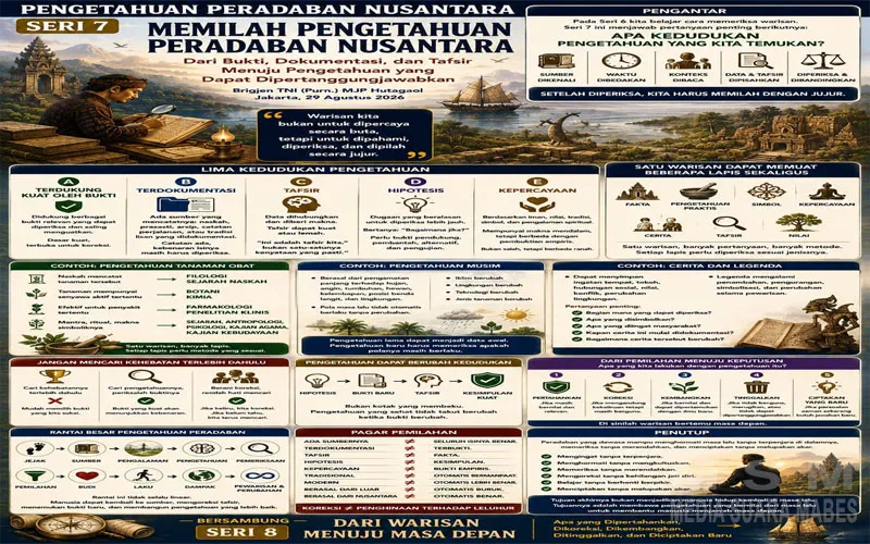Seri 7 Pengetahuan Peradaban Nusantara: Memilah Pengetahuan dari Bukti, Dokumentasi hingga Tafsir