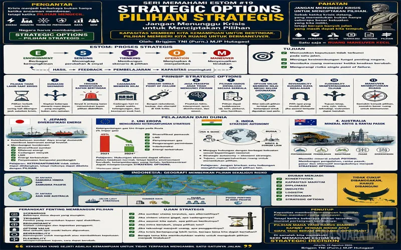 Strategic Options, Brigjen TNI (Purn.) MJP Hutagaol: Negara Harus Membangun Pilihan Sebelum Krisis
