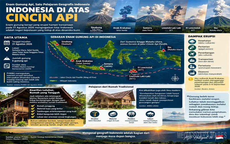 Enam Gunung Api Erupsi, Indonesia Diingatkan Kembali Untuk Membaca Alam