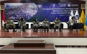 Personel Kodam III/Siliwangi Berikan Pembekalan Bela Negara dan Wawasan Kebangsaan kepada Mahasiswa Baru UNDIRA