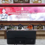 Mewakili Kapolres Ketapang, Wakapolres Ketapang Ikuti Kunjungan Kerja Menteri Kehutanan RI, Bahas Pengendalian Karhutla