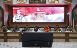 Mewakili Kapolres Ketapang, Wakapolres Ketapang Ikuti Kunjungan Kerja Menteri Kehutanan RI, Bahas Pengendalian Karhutla