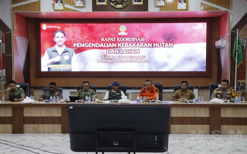 Mewakili Kapolres Ketapang, Wakapolres Ketapang Ikuti Kunjungan Kerja Menteri Kehutanan RI, Bahas Pengendalian Karhutla