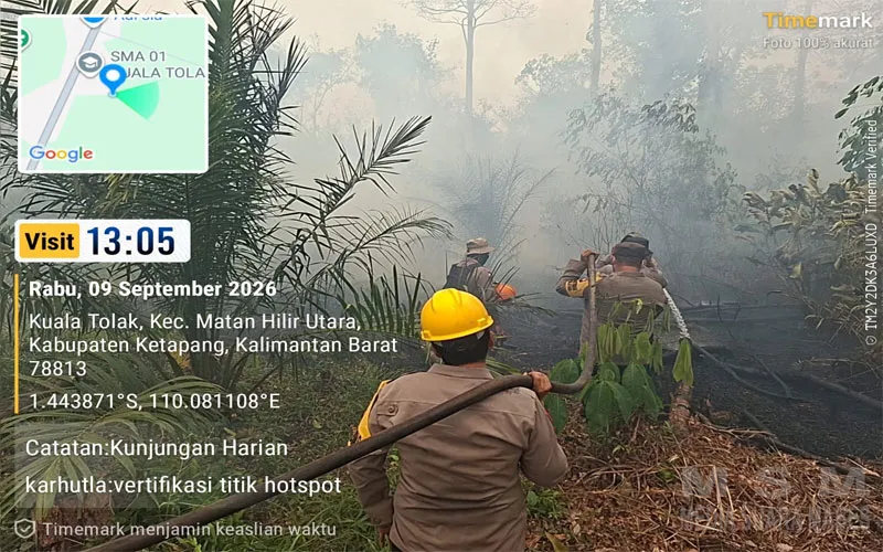 Tim Gabungan Bergerak Cepat, Karhutla di Desa Kuala Tolak Berhasil Dikendalikan