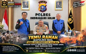 Temu Ramah Kapolres Inhil dan Media Suara Mabes, Perkuat Sinergi Informasi dan Kepedulian terhadap Karhutla